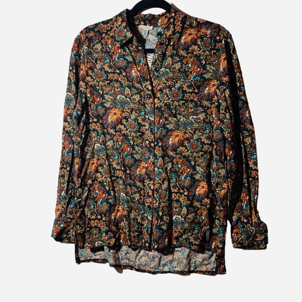 Urban Outfitters Ecote paisley asymmetrical shirt size XS NWT